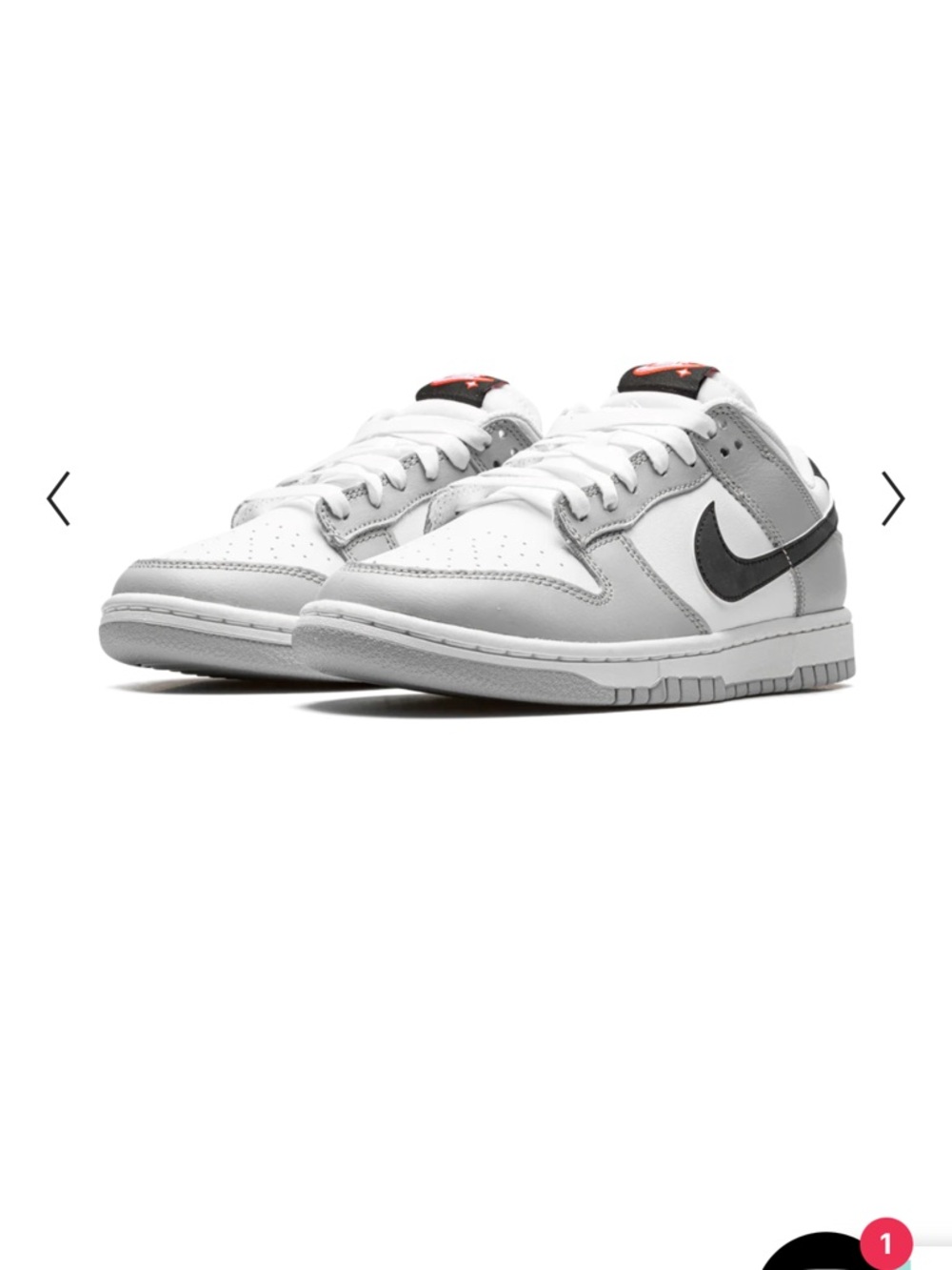 Nike Low Top Sneakers in White, Gray & Black